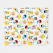 Sesame Street Pals Confetti Birthday フリースブランケット (正面(横))
