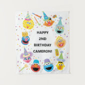 Sesame Street Pals Confetti Birthday Welcome タペストリー (正面)