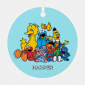 Sesame Street Pals | Customized Name & Photo メタルオーナメント (正面)