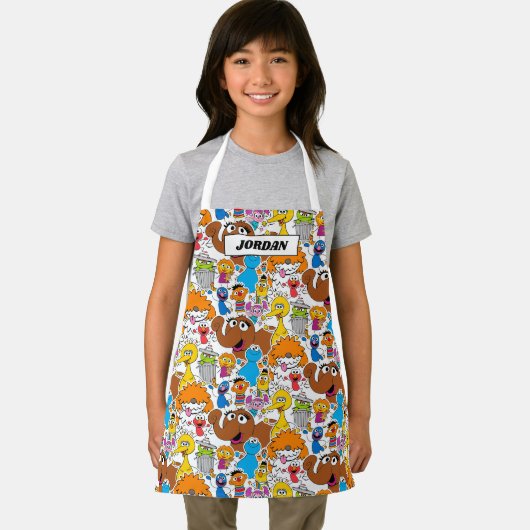 Sesame Street Pals Doodley Pattern エプロン (インサイチュ)