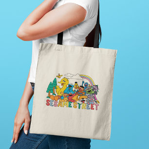 Sesame Street   Rainbow Wave トートバッグ