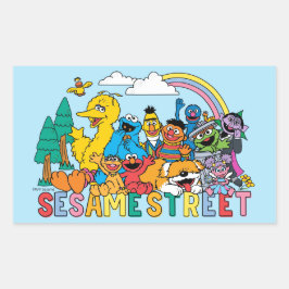Sesame Street | Rainbow Wave 長方形シール