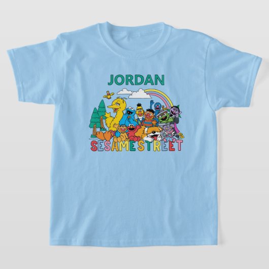 Sesame Street | Rainbow Wave Tシャツ (レイダウン)