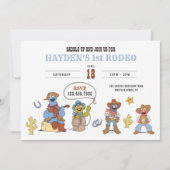Sesame Street Rodeo Cowboy Birthday  招待状 (正面)