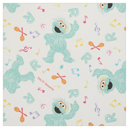 Sesame Street | Rosita Music Scribble Pattern ファブリック (見本)