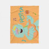 Sesame Street | Rosita Playing Guitar フリースブランケット (正面)