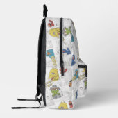 Sesame Street Vintage Comic Pattern プリントバックパック (左)