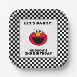 Sesame Street's Elmo Checkerboard Birthday ペーパープレート