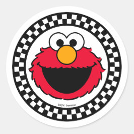 Sesame Street's Elmo Checkered ラウンドシール