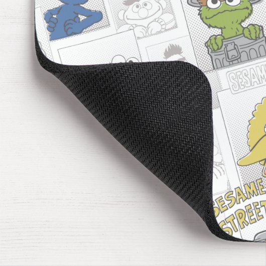 Sesame StreetVintage Comic Pattern マウスパッド (コーナー)