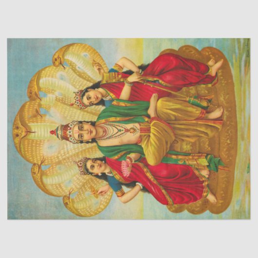 Sesha Narayana、ナガス王Raja Ravi Varma 薄葉紙 (正面)