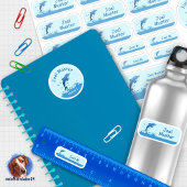 Set - 24 Namensaufkleber Delfin | シール