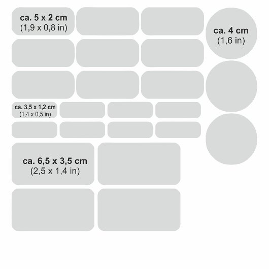 Set - 24 Namensaufkleber Fußball blau grün |    シール