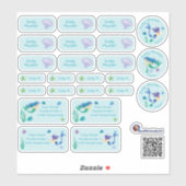 Set 24 Namensaufkleber Meerjungfrau | シール (シート)