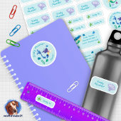 Set 24 Namensaufkleber Meerjungfrau | シール