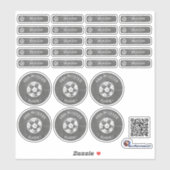 Set - 26 Namensaufkleber Fußball Tafel | シール (シート)