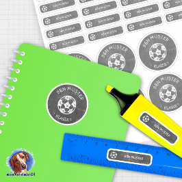 Set - 26 Namensaufkleber Fußball Tafel | シール