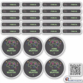 Set - 26 Namensaufkleber Spielecontroller | シール (正面)