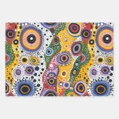 Set de 3 hojas de Papel de Regalo Psicodélico ラッピングペーパーシート (正面2)