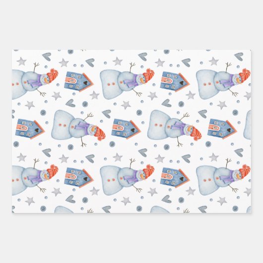 Set de hojas de papel de regalo ラッピングペーパーシート (正面)