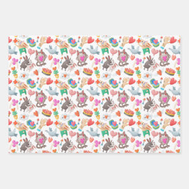 Set de hojas de papel de regalo ラッピングペーパーシート