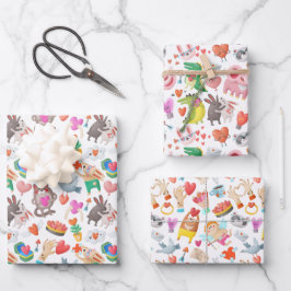 Set de hojas de papel de regalo ラッピングペーパーシート