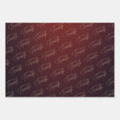 Set de hojas de papel de regalo con gracias lujoso ラッピングペーパーシート (正面2)