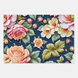  Set de papel para envolver regalos ラッピングペーパーシート