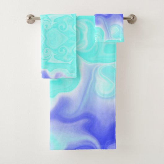 Set de Toallas de baño en morado y celeste バスタオルセット (インサイチュ)