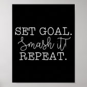 Set Goal Smash It Repeat Motivational Goal Setting ポスター (正面)