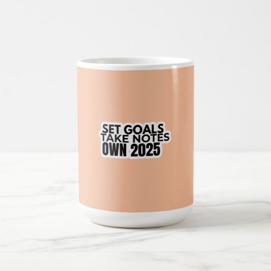 Set Goals. Take Notes. 2025 Mug コーヒーマグカップ (中央)