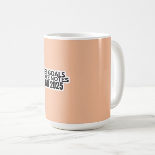 Set Goals. Take Notes. 2025 Mug コーヒーマグカップ (正面右)