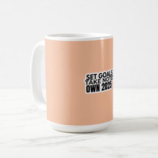 Set Goals. Take Notes. 2025 Mug コーヒーマグカップ (正面左)