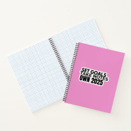 Set Goals. Take Notes. 2025 Notebook ノートブック