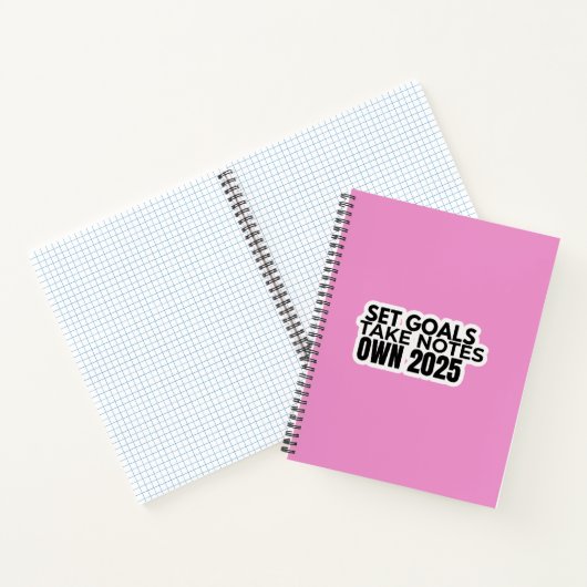 Set Goals. Take Notes. 2025 Notebook ノートブック (内部)