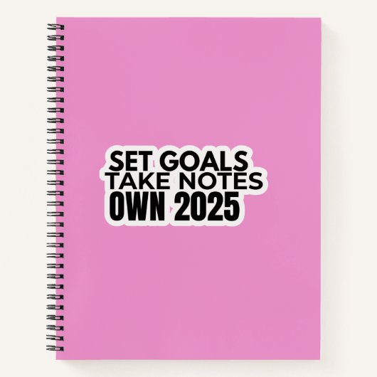 Set Goals. Take Notes. 2025 Notebook ノートブック (正面)