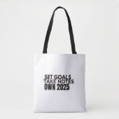 Set Goals. Take Notes. 2025 Tote Bag トートバッグ (正面)