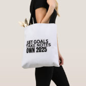 Set Goals. Take Notes. 2025 Tote Bag トートバッグ (クローズアップ)