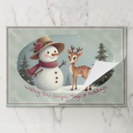 Set Holiday Table With Cute Paper Placemats ペーパーパッド