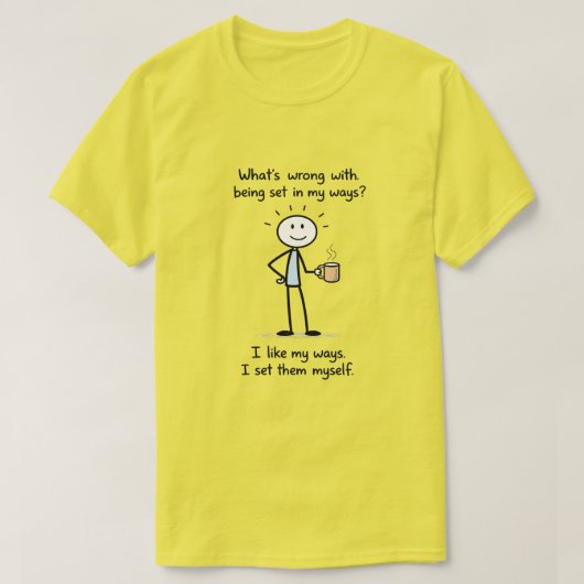 Set In My Ways (1) Male Tシャツ (デザイン正面)