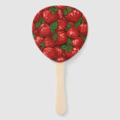 Set of 10 Fresh Strawberry Design Fans ハンドファン (裏面)