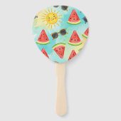 Set of 10 Funny Watermelon Fans - Fresh Fruit ハンドファン (正面)