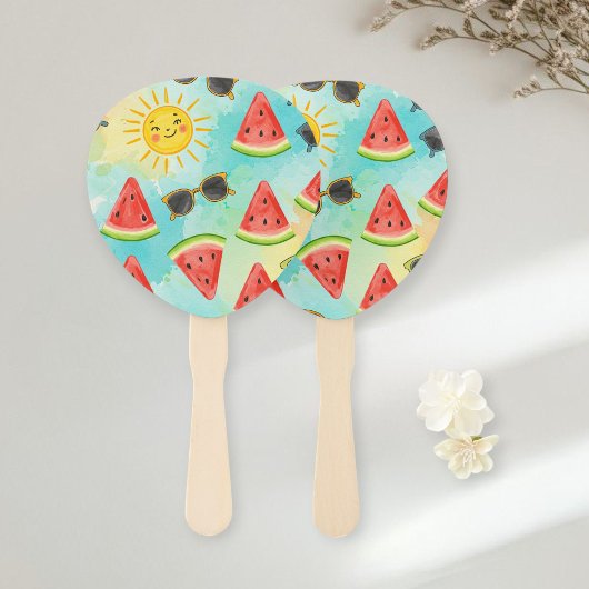 Set of 10 Funny Watermelon Fans - Fresh Fruit ハンドファン