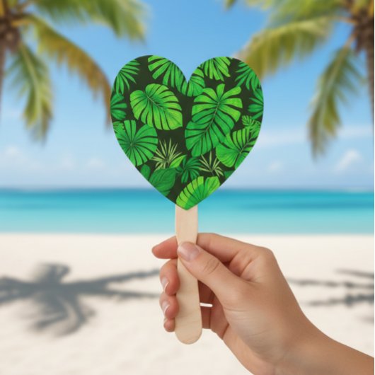 Set of 10 Minimalist Green Leaves Fans - Nature ハンドファン