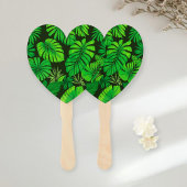 Set of 10 Minimalist Green Leaves Fans - Nature ハンドファン