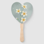 Set of 10 Unique Flower Design Fans - Minimalist  ハンドファン (正面)