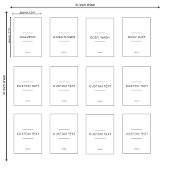 Set of 12 Personalized Waterproof Household Labels シール