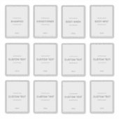 Set of 12 Personalized Waterproof Household Labels シール (正面)