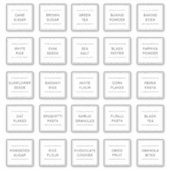 Set of 25 Personalized Waterproof Kitchen Labels シール (正面)