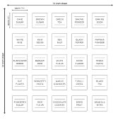 Set of 25 Personalized Waterproof Kitchen Labels シール